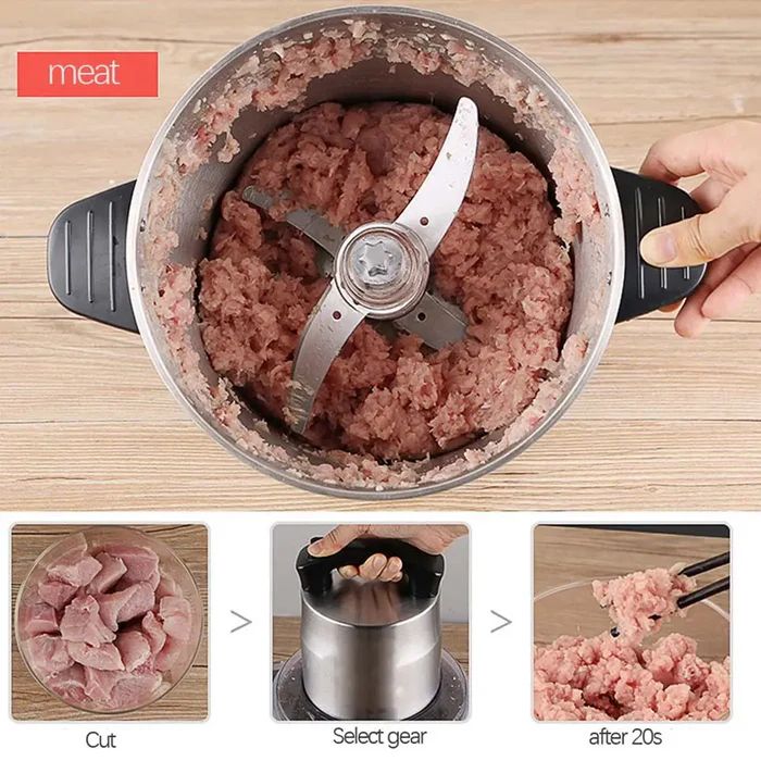 STAINLESS STEEL FOOD CHOPPER   ( 3L )